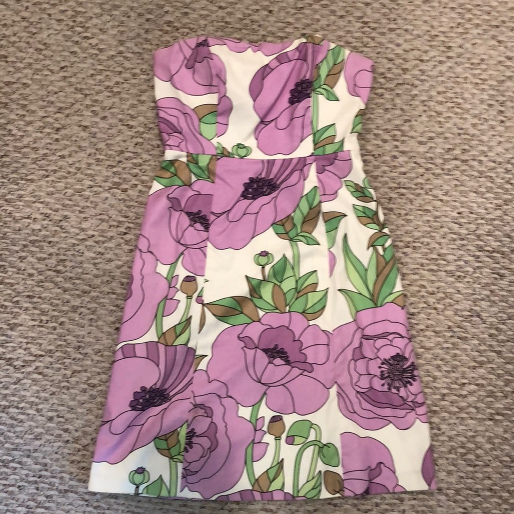 GUC Ann Taylor LOFT floral strapless size 4 dress